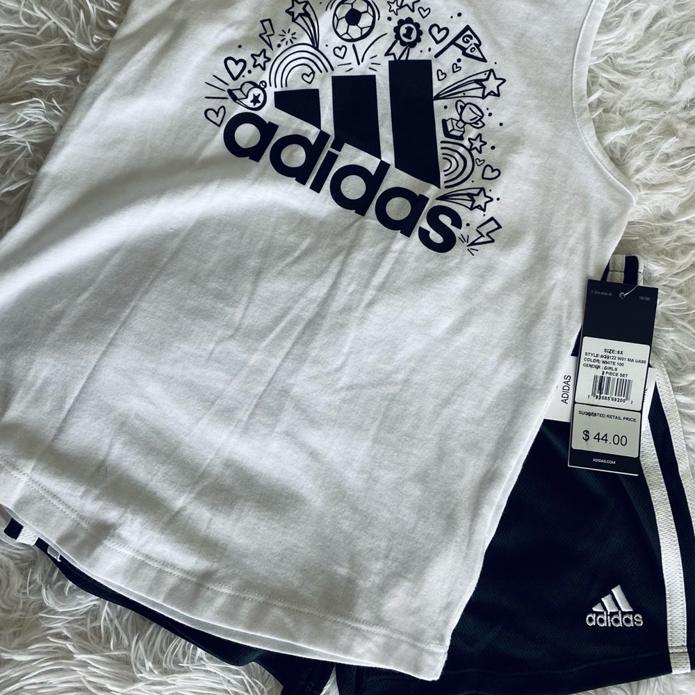Adidas short set girls